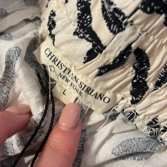 NWT Christian Siriano Flower Linen Beach Pants - Picture 3 of 5